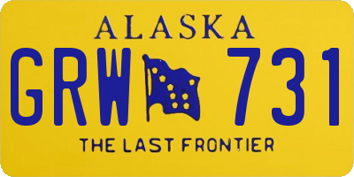 AK license plate GRW731