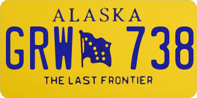 AK license plate GRW738