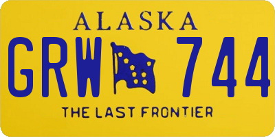 AK license plate GRW744