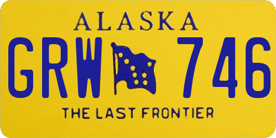 AK license plate GRW746