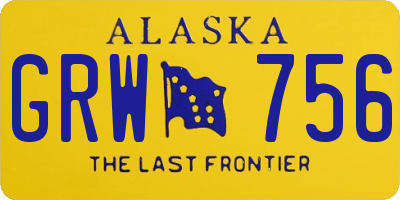 AK license plate GRW756