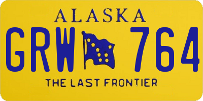 AK license plate GRW764