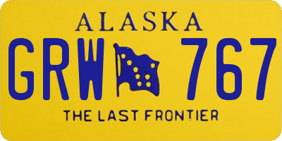 AK license plate GRW767