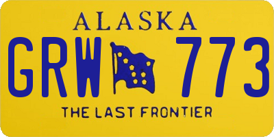 AK license plate GRW773