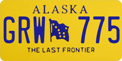 AK license plate GRW775