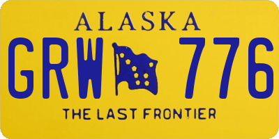 AK license plate GRW776