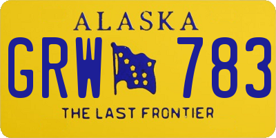 AK license plate GRW783