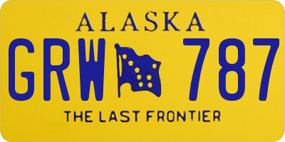 AK license plate GRW787