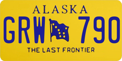 AK license plate GRW790