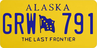 AK license plate GRW791