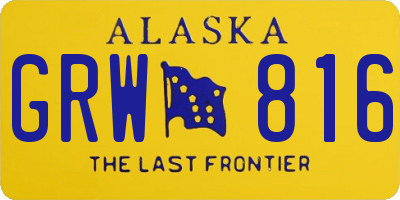 AK license plate GRW816