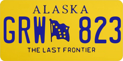 AK license plate GRW823