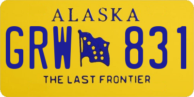 AK license plate GRW831