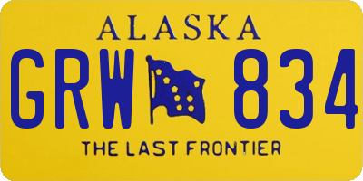 AK license plate GRW834
