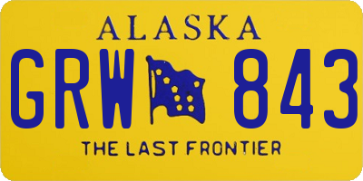 AK license plate GRW843