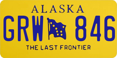 AK license plate GRW846