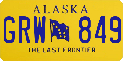 AK license plate GRW849
