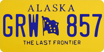 AK license plate GRW857