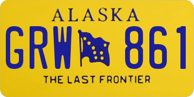 AK license plate GRW861