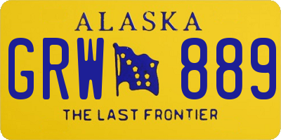 AK license plate GRW889