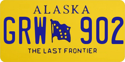 AK license plate GRW902