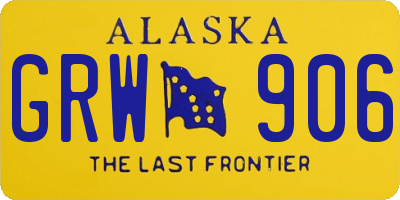 AK license plate GRW906