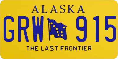 AK license plate GRW915
