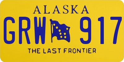 AK license plate GRW917