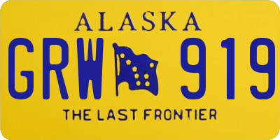 AK license plate GRW919