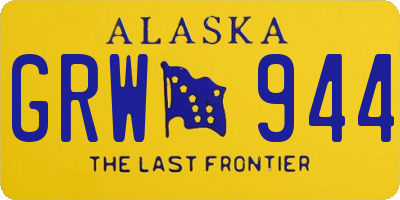 AK license plate GRW944