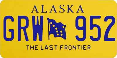 AK license plate GRW952