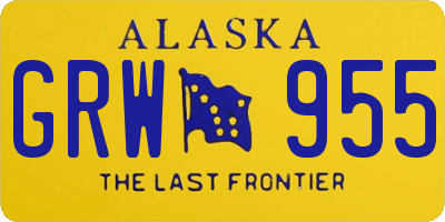 AK license plate GRW955