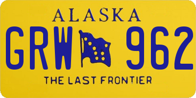 AK license plate GRW962