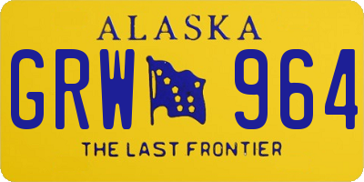 AK license plate GRW964