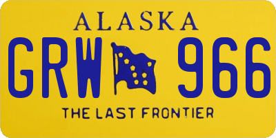 AK license plate GRW966