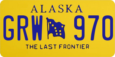 AK license plate GRW970
