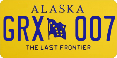 AK license plate GRX007