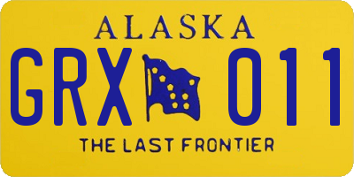 AK license plate GRX011