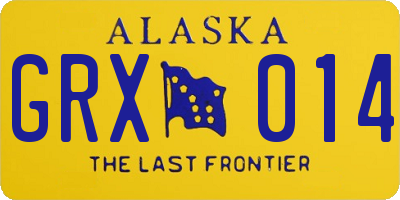 AK license plate GRX014