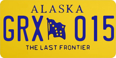 AK license plate GRX015