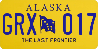 AK license plate GRX017