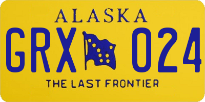 AK license plate GRX024