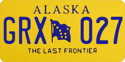 AK license plate GRX027