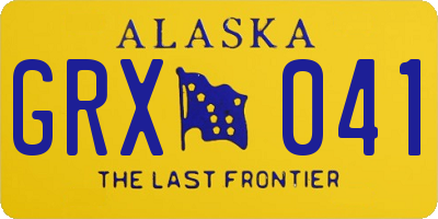 AK license plate GRX041