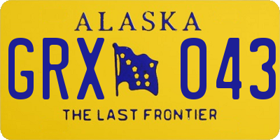 AK license plate GRX043