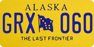 AK license plate GRX060
