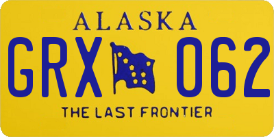 AK license plate GRX062