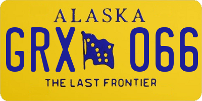 AK license plate GRX066