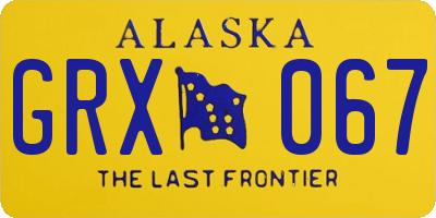AK license plate GRX067