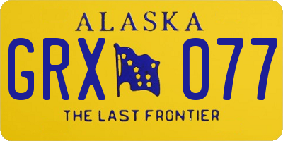 AK license plate GRX077